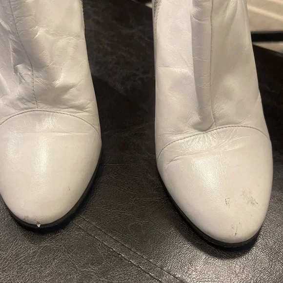 Dries Van Noten white leather chunky soles boots 40 - Picture 4 of 14